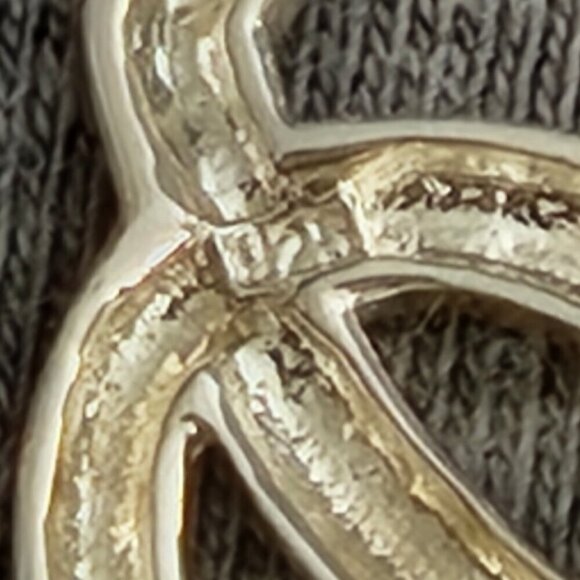 Ross Simon Sterling Silver & 14k Gold Heart Brooch & Earrings - Picture 4 of 8